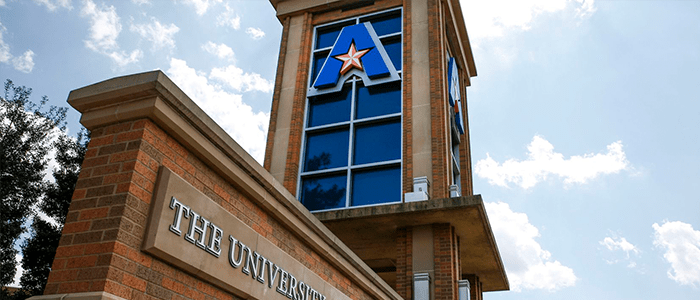 University of Texas at Arlington entrance tower